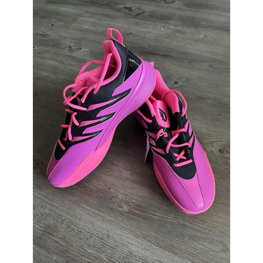 Adidas US 13.5 Men's Pink Black Lifestyle Basketball Dame Certified 3 JI1545 New